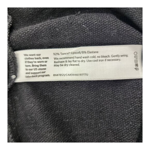 EILEEN FISHER Black Cowl Neck Sleeveless Knit Midi Dress Pockets - Picture 5 of 5